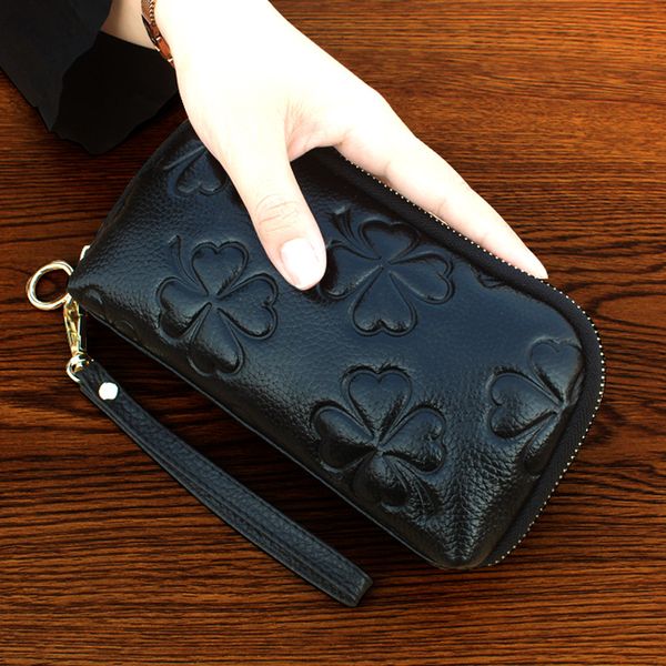 

2019 new fashion genuine leather wonmen handbags ladies hand bags purse messenger bag zipper day clutches