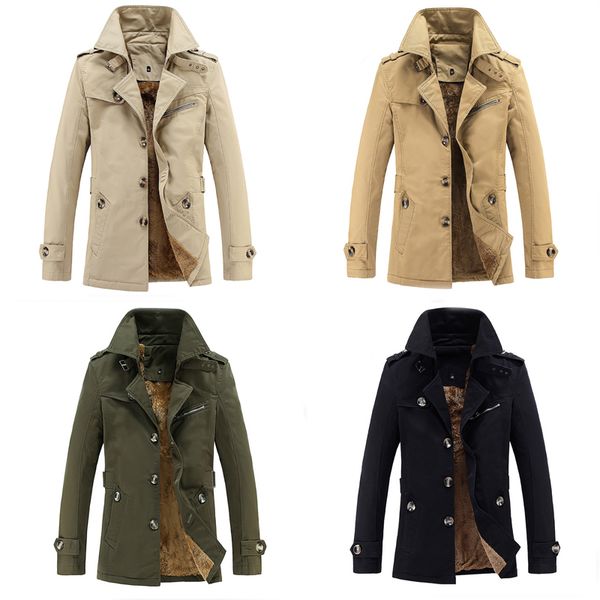 oeak men's casual long warm trench coat business men winter trench jackets breasted solid color overcoat male 5xl, Tan;black
oeak men's casual long warm trench coat business men winter trench jackets breasted solid color overcoat male 5xl, Tan;black