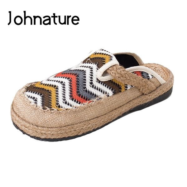 johnature 2020 new autumn women shoes outside slippers flat with sewing geometric handmade slides cotton and linen women sandals, Black
johnature 2020 new autumn women shoes outside slippers flat with sewing geometric handmade slides cotton and linen women sandals, Black