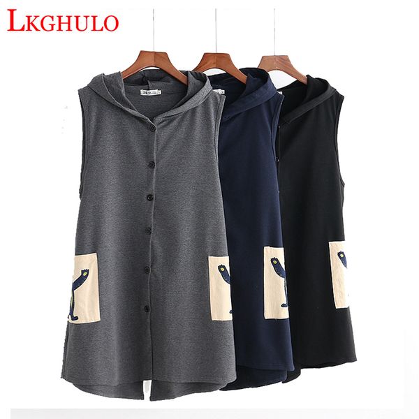 lkghulo plus size xl-3xl women hooded vest sleeveless coat spring autumn draped print single breasted big size a478, Black;white
lkghulo plus size xl-3xl women hooded vest sleeveless coat spring autumn draped print single breasted big size a478, Black;white