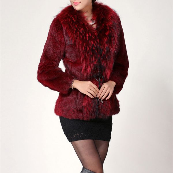 plus size m - 6xl whole skin natural fur coats outerwear women real fur jackets with genuine raccoon dog collar, Black
plus size m - 6xl whole skin natural fur coats outerwear women real fur jackets with genuine raccoon dog collar, Black