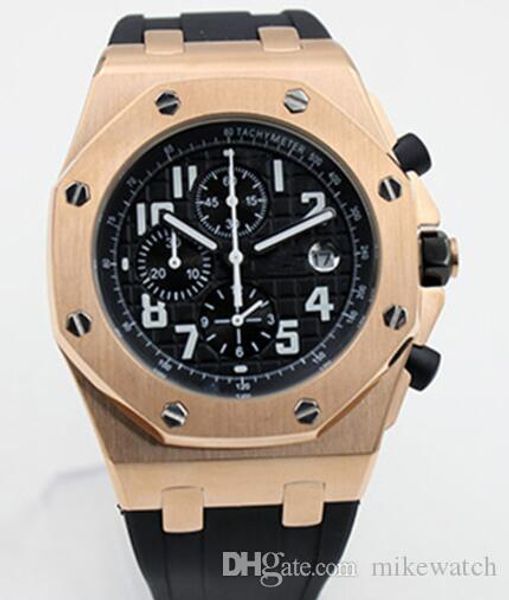 42mm royal oak offshore rubber band gold case mens watch fine workmanship man watches quartz gorgeous wristwatches with working subdials, Slivery;brown
42mm royal oak offshore rubber band gold case mens watch fine workmanship man watches quartz gorgeous wristwatches with working subdials, Slivery;brown