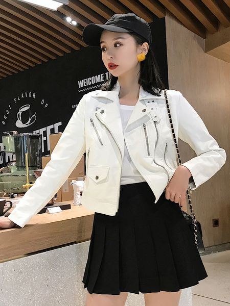 kmetram 2019 women's leather jacket spring autumn jacket women korean short coat female pu leather biker jackets chaqueta my2302, Black
kmetram 2019 women's leather jacket spring autumn jacket women korean short coat female pu leather biker jackets chaqueta my2302, Black