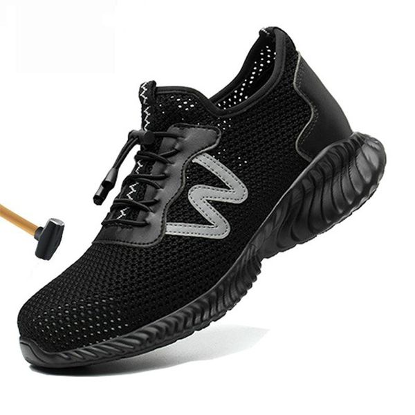 men steel toe work safety boots lightweight breathable sneakers puncture proof boots indestructible safety shoes for men, Black
men steel toe work safety boots lightweight breathable sneakers puncture proof boots indestructible safety shoes for men, Black