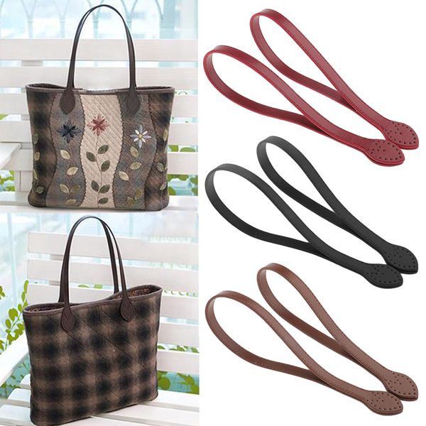 one pair detachable pu leather handle lady shoulder bag diy bag belt replacement accessories handbag band handle strap band, Black 
one pair detachable pu leather handle lady shoulder bag diy bag belt replacement accessories handbag band handle strap band, Black