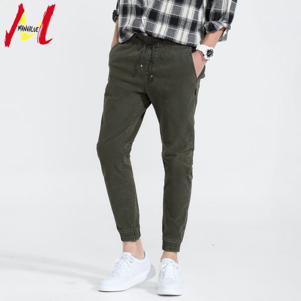 manvalue spring and autumn men's water washing casual trousers simple retro loose-waist tight feet small foot pants, Black
manvalue spring and autumn men's water washing casual trousers simple retro loose-waist tight feet small foot pants, Black