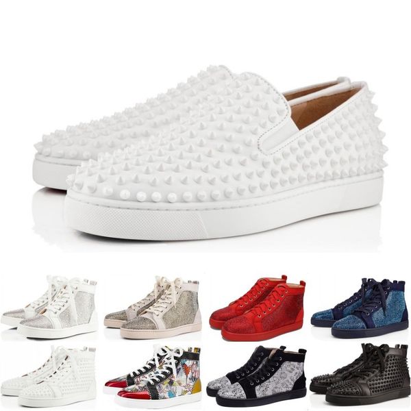 classics designer red bottom studded spikes flats shoes for men women black white party lovers genuine leather casual sneakers
classics designer red bottom studded spikes flats shoes for men women black white party lovers genuine leather casual sneakers