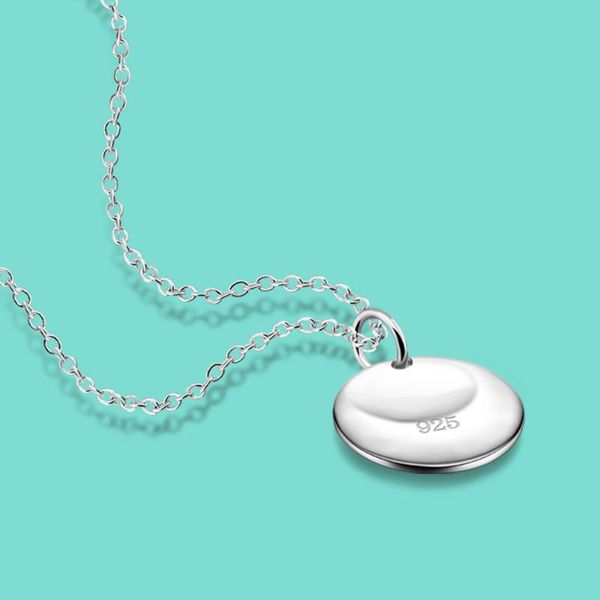 new fashion 100% 925 sterling silver necklace classic round pendant chain attractive woman jewelry gifts lettering bijoux
new fashion 100% 925 sterling silver necklace classic round pendant chain attractive woman jewelry gifts lettering bijoux