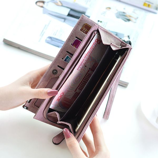 women pu leather long wallet money cards holder bag magic zipper coin purse msj99, Red;black
women pu leather long wallet money cards holder bag magic zipper coin purse msj99, Red;black