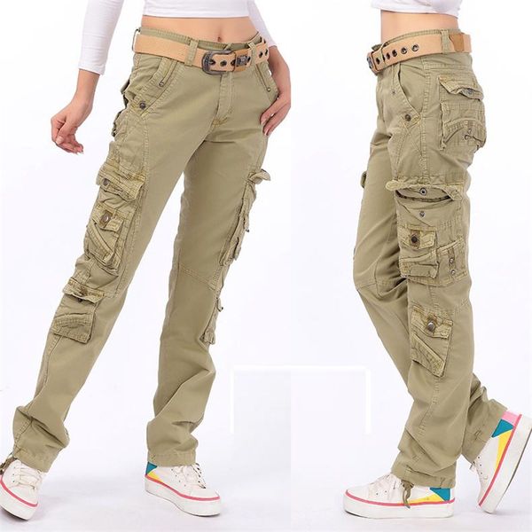 8 colors plus size women's cotton cargo pants leisure trousers pocket causal pants, Black;white 
8 colors plus size women's cotton cargo pants leisure trousers pocket causal pants, Black;white