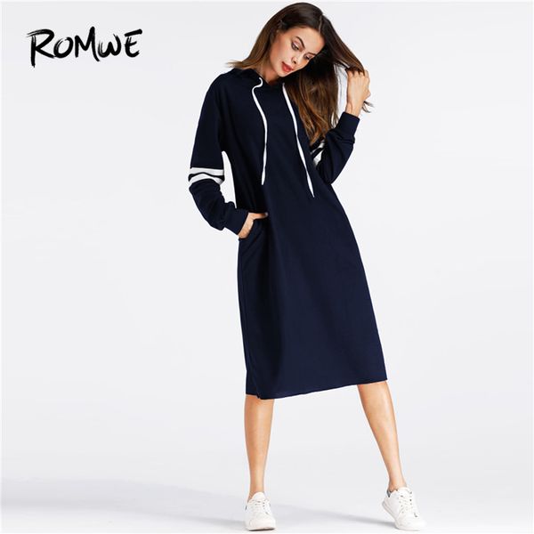 romwe navy pocket varsity striped hoodie dress women casual 2019 autumn hooded long sleeve clothing knee length sweatshirt dress, Black;gray
romwe navy pocket varsity striped hoodie dress women casual 2019 autumn hooded long sleeve clothing knee length sweatshirt dress, Black;gray
