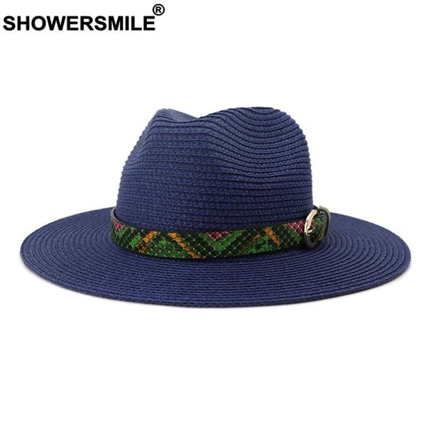 showersmile jazz wide brim flat cap panama sun hats for women men british style summer straw hat male female accessories, Blue;gray
showersmile jazz wide brim flat cap panama sun hats for women men british style summer straw hat male female accessories, Blue;gray