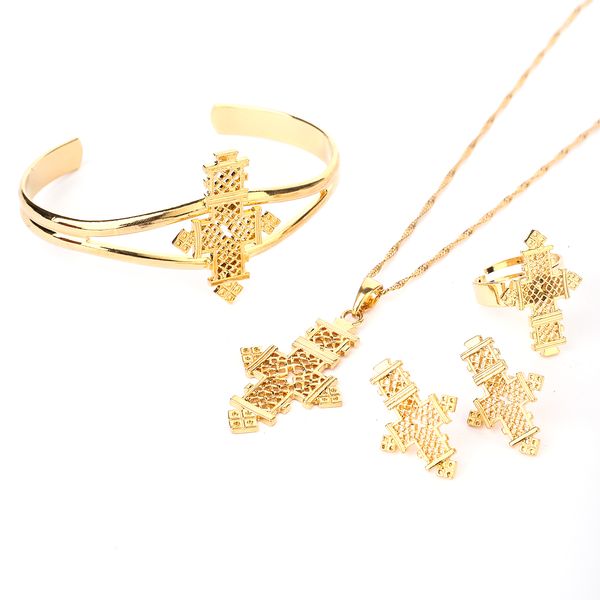 gold plated ethiopian baby cross necklace earrings ring bangle jewelry sets for teenage girl women nigeria congo uganda, Black
gold plated ethiopian baby cross necklace earrings ring bangle jewelry sets for teenage girl women nigeria congo uganda, Black