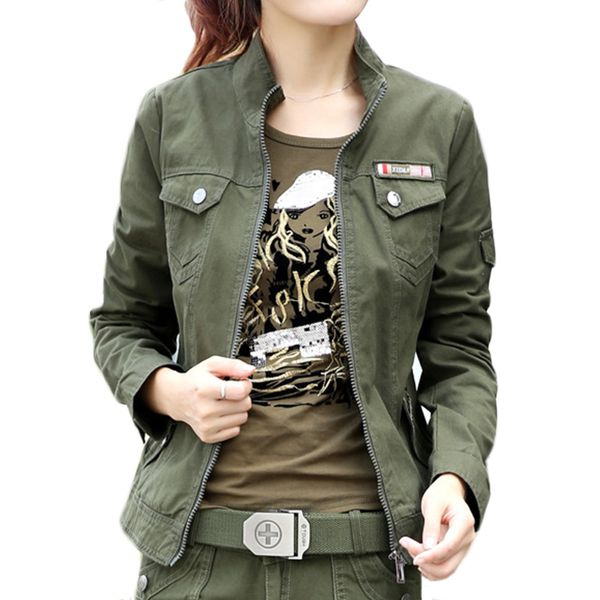 2019 spring casual jacket women style plus size cargo jacket army green jackets stand collar 100% cotton army, Black;brown
2019 spring casual jacket women style plus size cargo jacket army green jackets stand collar 100% cotton army, Black;brown