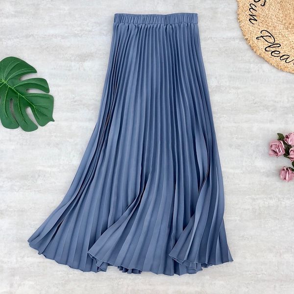 spring summer women midi skirts chiffon pleated high waist long skirts stretched daily casual style women's skirt jupe femme, Black
spring summer women midi skirts chiffon pleated high waist long skirts stretched daily casual style women's skirt jupe femme, Black