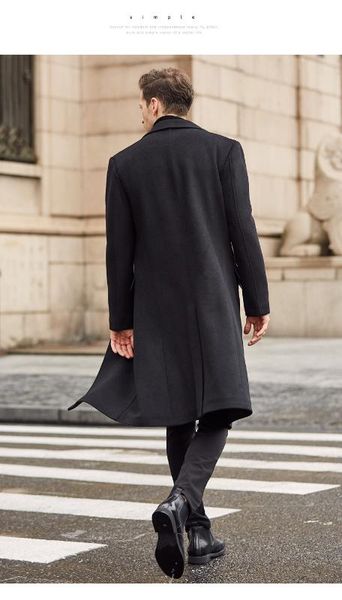men wool coat winter warm long windproof parka men's single button wool blend jacket male overcoat abrigo hombre lx2515, Black
men wool coat winter warm long windproof parka men's single button wool blend jacket male overcoat abrigo hombre lx2515, Black