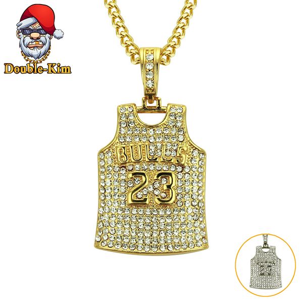 23 jersey zircon pendant necklace men hiphop rock street culture zinc alloy inlaid zircon chain necklace fashion jewelry gift, Silver 
23 jersey zircon pendant necklace men hiphop rock street culture zinc alloy inlaid zircon chain necklace fashion jewelry gift, Silver