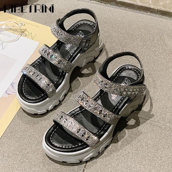ribetrini new ladies sweet summer platform shoes fashion rhinestone women sandals casual high wedges sandals, Black
ribetrini new ladies sweet summer platform shoes fashion rhinestone women sandals casual high wedges sandals, Black