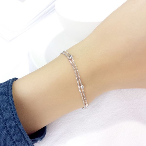 s925 sterling silver double layer ladies bracelet fashion simple beads bracelets & bangles for women party jewelry pulseira gift, Black
s925 sterling silver double layer ladies bracelet fashion simple beads bracelets & bangles for women party jewelry pulseira gift, Black
