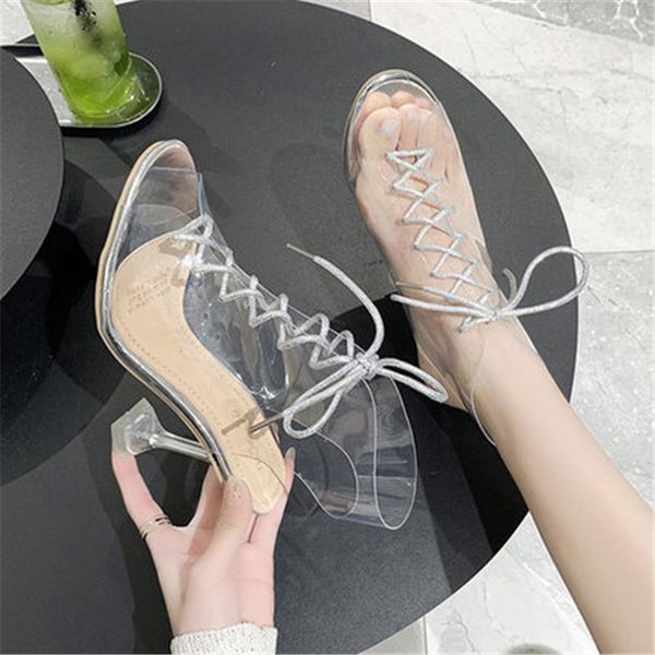 new women sandals pvc transparent peep toe thin high heel 7/9cm shoes jelly ankle boots cross tied lace up pumps mujer gold, Black
new women sandals pvc transparent peep toe thin high heel 7/9cm shoes jelly ankle boots cross tied lace up pumps mujer gold, Black