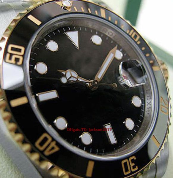 christmas gift original box certificate mens watches 116613 mens steel gold black ceramic time lapse bezel 40mm, Slivery;brown
christmas gift original box certificate mens watches 116613 mens steel gold black ceramic time lapse bezel 40mm, Slivery;brown