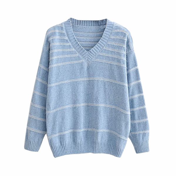 female stylish chic women soft striped chenille sweater fashion v-neck pullovers casual sweet girls streetwear jumpers, White;black
female stylish chic women soft striped chenille sweater fashion v-neck pullovers casual sweet girls streetwear jumpers, White;black