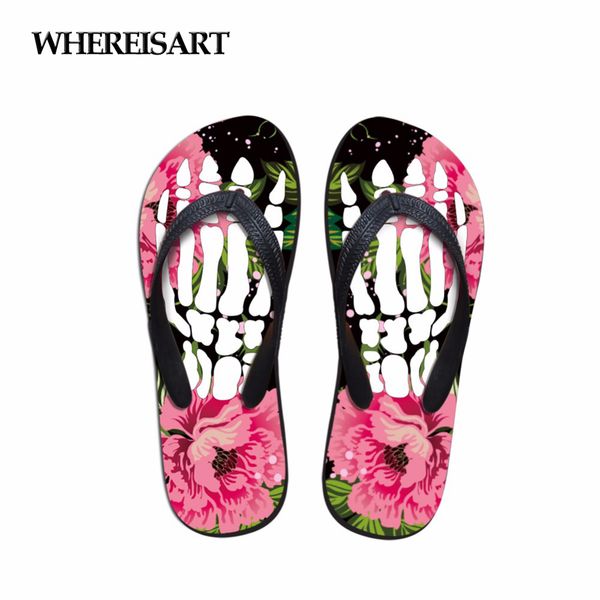 whereisart new summer women house slippers floral design flats ladies non-slip flip flops 3d bone casual beach sandals female, Black
whereisart new summer women house slippers floral design flats ladies non-slip flip flops 3d bone casual beach sandals female, Black