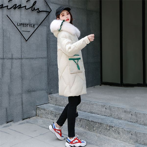 winter big fur collar cotton women 2019 new korean version the casual long section cotton clothing loose thick jacket 507, Black
winter big fur collar cotton women 2019 new korean version the casual long section cotton clothing loose thick jacket 507, Black