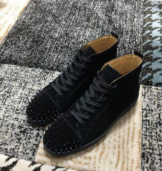 black suede spikes red bottom shoes designer sneakers spikes orlato red bottom party trainers mens lace-up casual walking arena shoes
black suede spikes red bottom shoes designer sneakers spikes orlato red bottom party trainers mens lace-up casual walking arena shoes