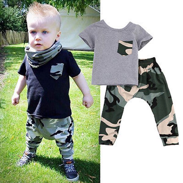 fashion cute newborn kids baby boys girls camouflage t-shirt + trousers clothes outfits toddler summer clothing sets, White
fashion cute newborn kids baby boys girls camouflage t-shirt + trousers clothes outfits toddler summer clothing sets, White