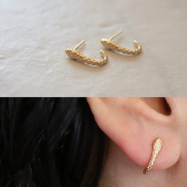 gold color snake stunning fashion stud earring for women gold filled animal climber ear jewelry, Golden;silver
gold color snake stunning fashion stud earring for women gold filled animal climber ear jewelry, Golden;silver