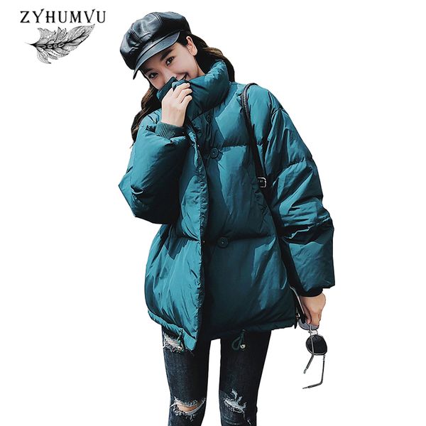2018 winter jacket women cotton coat stand collar loose plus size bread clothing thicken warm short outerwear female parka zy686, Black
2018 winter jacket women cotton coat stand collar loose plus size bread clothing thicken warm short outerwear female parka zy686, Black