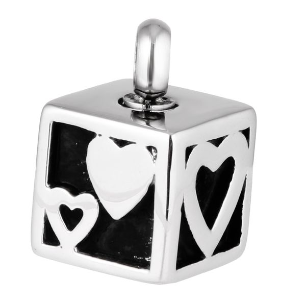 love heart pattern cube cremation ashes holder urn memorial keepsake pendant, Silver
love heart pattern cube cremation ashes holder urn memorial keepsake pendant, Silver