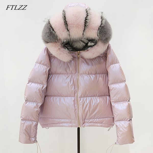 ftlzz winter real fur collar silver golden duck down jacket coat women double sided hooded waterproof parkas outerwear, Black
ftlzz winter real fur collar silver golden duck down jacket coat women double sided hooded waterproof parkas outerwear, Black