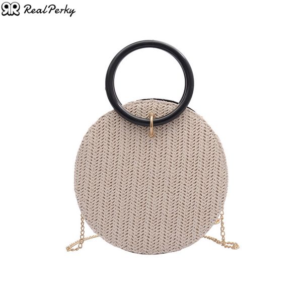 realperky women round bohemian straw bags female ring handle solid color beach bag handbag ladies new fashion shoulder crossbody
realperky women round bohemian straw bags female ring handle solid color beach bag handbag ladies new fashion shoulder crossbody
