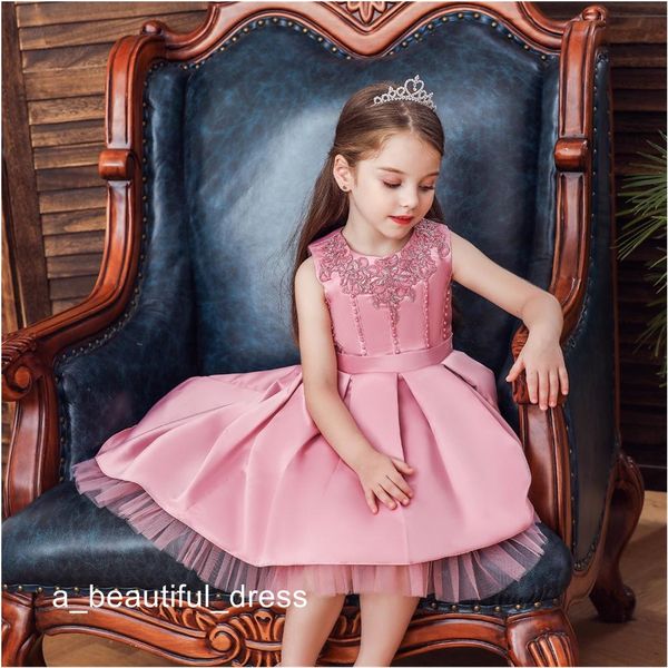 kids dresses for girls princess wedding christmas party dress girl clothes 3 to 10 years teenage girl frock dress flower girls' dress f, White;blue