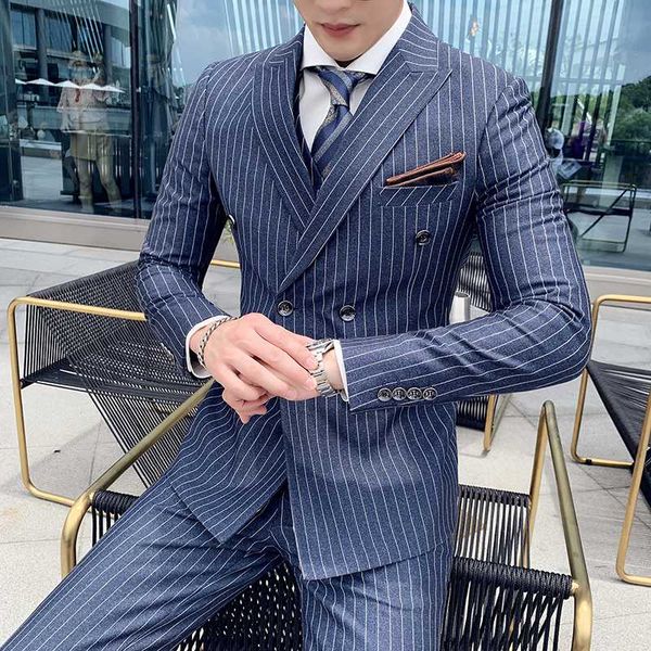 men's suits & blazers plyesxale black grey navy blue stripe men suit 3 piece double breasted mens wedding elegant formal business male, White;black
men's suits & blazers plyesxale black grey navy blue stripe men suit 3 piece double breasted mens wedding elegant formal business male, White;black