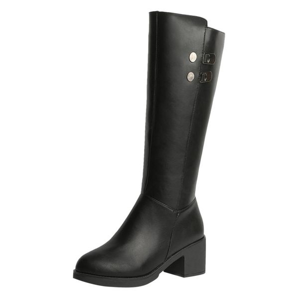 sagace leather long boots women shoes woman warm winter boots hoof heel zipper shoes long for women, Black
sagace leather long boots women shoes woman warm winter boots hoof heel zipper shoes long for women, Black
