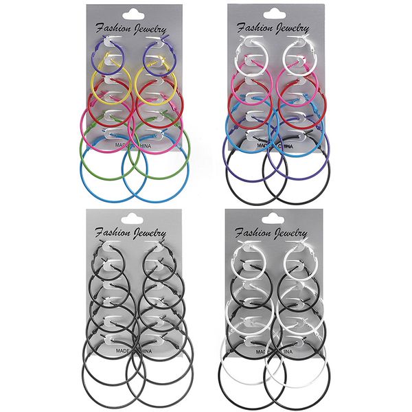 punk statement big hoop earrings set for women black white red stainless steel jewelry hypoallergenic small hoops earrings 6 pairl/lot, Golden;silver
punk statement big hoop earrings set for women black white red stainless steel jewelry hypoallergenic small hoops earrings 6 pairl/lot, Golden;silver