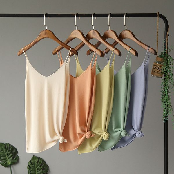 women's tanks & camis fashion knitted solid basic camisoles for women 2021 summer casual sleeveless v-neck female strap vest 7 colors, White
women's tanks & camis fashion knitted solid basic camisoles for women 2021 summer casual sleeveless v-neck female strap vest 7 colors, White