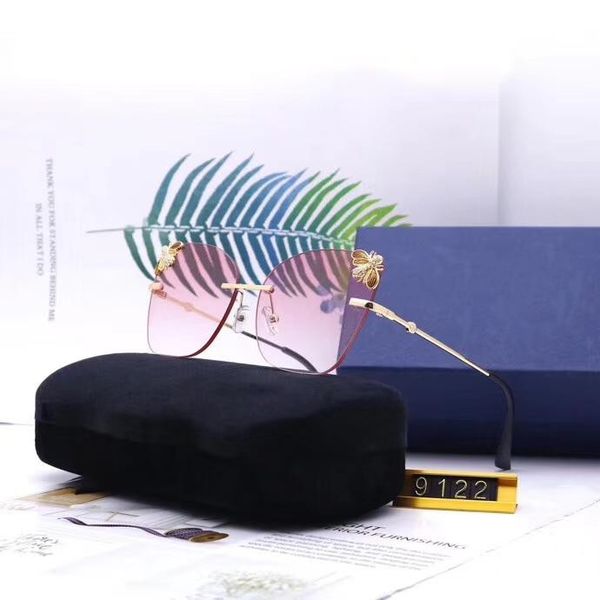 woman little bee luxury sunglasses designer sunglasses adumbral polorized goggle frameless glasses model 9122 6 colors with box, White;black
woman little bee luxury sunglasses designer sunglasses adumbral polorized goggle frameless glasses model 9122 6 colors with box, White;black