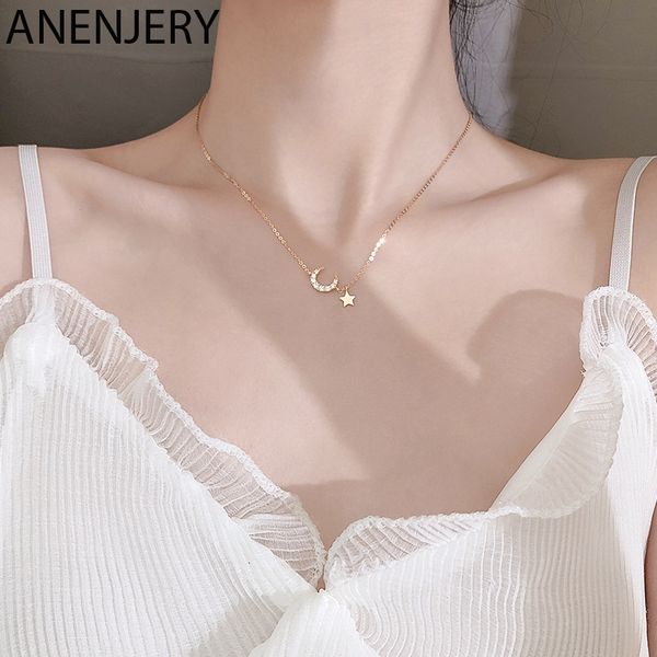 sweet 925 sterling silver zircon moon star tassel necklaces for women choker collares birthday gift
sweet 925 sterling silver zircon moon star tassel necklaces for women choker collares birthday gift