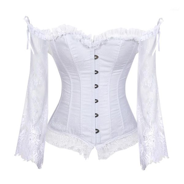 bridal corset for women with sleeves style victorian retro burlesque lace corset and bustiers wedding vest fashion white, Black;white
bridal corset for women with sleeves style victorian retro burlesque lace corset and bustiers wedding vest fashion white, Black;white