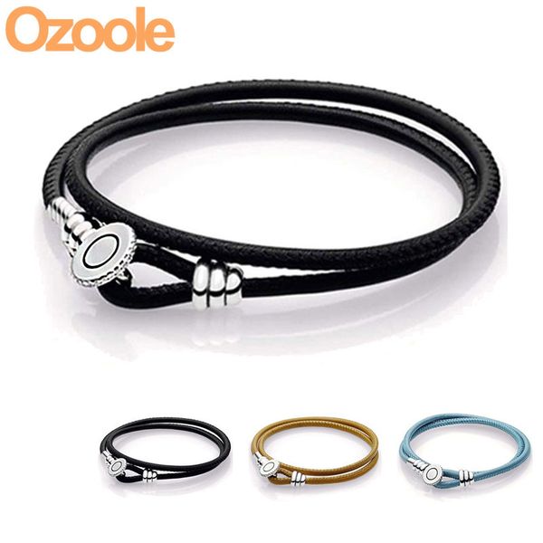 authentic 925 sterling silver moments black double leather bangle fit bead charm europe original bracelets women jewelry, Golden;silver
authentic 925 sterling silver moments black double leather bangle fit bead charm europe original bracelets women jewelry, Golden;silver
