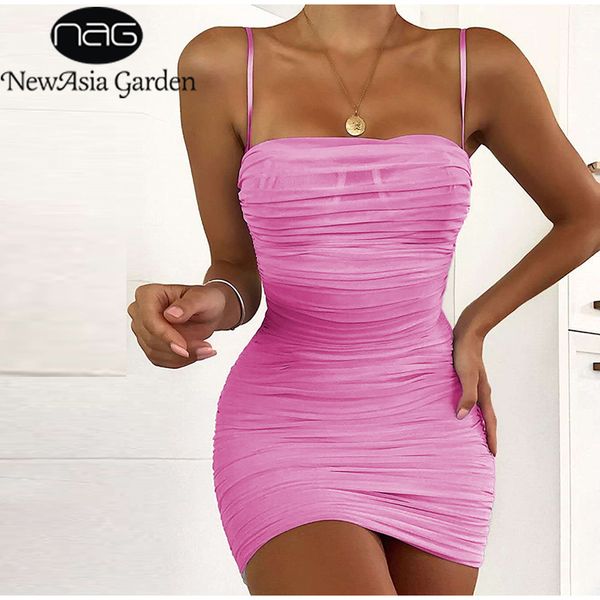 newasia double layers mesh party dress summer 2019 women elegant spaghetti straps ruched club dress mini tight dress pink, Black;gray
newasia double layers mesh party dress summer 2019 women elegant spaghetti straps ruched club dress mini tight dress pink, Black;gray