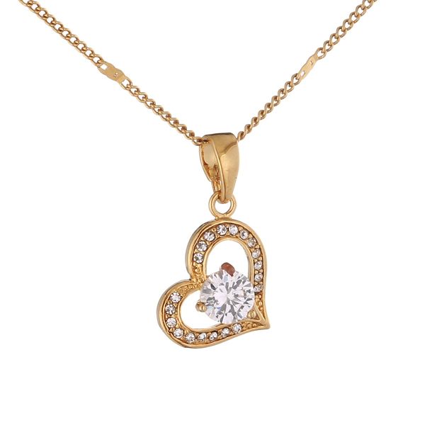 trendy gold plated heart necklace pendant for lover rhinestone jewelry valentine's day women chain jewelry gift, Silver
trendy gold plated heart necklace pendant for lover rhinestone jewelry valentine's day women chain jewelry gift, Silver