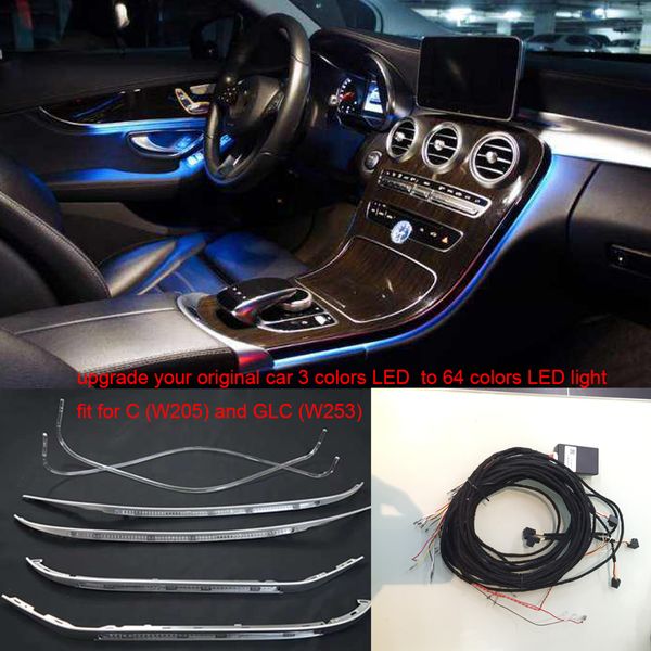 2020 3/64 colors led ambient light door panel central control console light for mercedes-benz c class w205 glc(w253) c180 c200
2020 3/64 colors led ambient light door panel central control console light for mercedes-benz c class w205 glc(w253) c180 c200