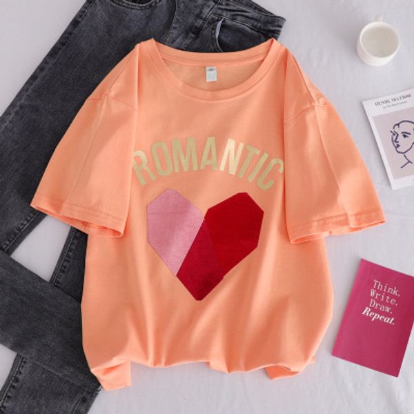 20s womens short sleeves t shirt for summer with heart fashion printed women casual tshirts cotton blend ladies tees 3 color asian size s-xl, White
20s womens short sleeves t shirt for summer with heart fashion printed women casual tshirts cotton blend ladies tees 3 color asian size s-xl, White