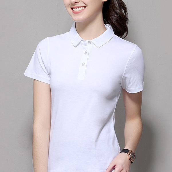 summer fashion polo shirt women new casual short sleeve slim polos mujer shirts plus size female cotton polo shirt, White
summer fashion polo shirt women new casual short sleeve slim polos mujer shirts plus size female cotton polo shirt, White