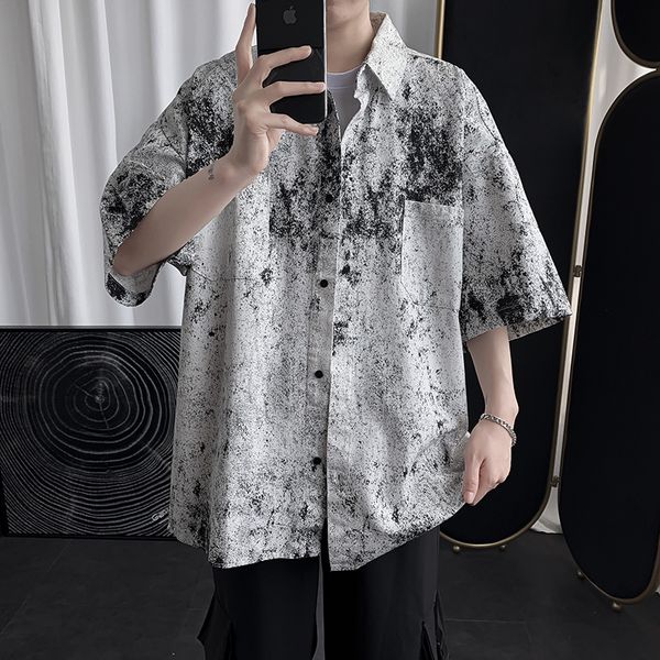 camouflage print shirt mens fashion hawaiian short sleeve casual shirts beach loose shirts plus size camisas para hombre, White;black
camouflage print shirt mens fashion hawaiian short sleeve casual shirts beach loose shirts plus size camisas para hombre, White;black